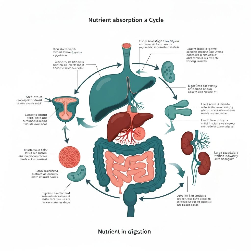 Scientific diagram of nutrient absorption